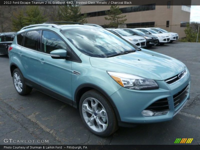 Frosted Glass Metallic / Charcoal Black 2013 Ford Escape Titanium 2.0L EcoBoost 4WD