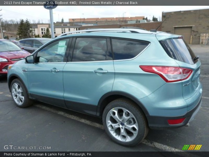 Frosted Glass Metallic / Charcoal Black 2013 Ford Escape Titanium 2.0L EcoBoost 4WD