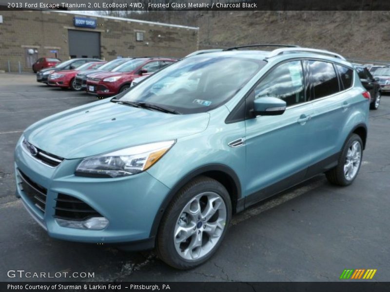 Frosted Glass Metallic / Charcoal Black 2013 Ford Escape Titanium 2.0L EcoBoost 4WD