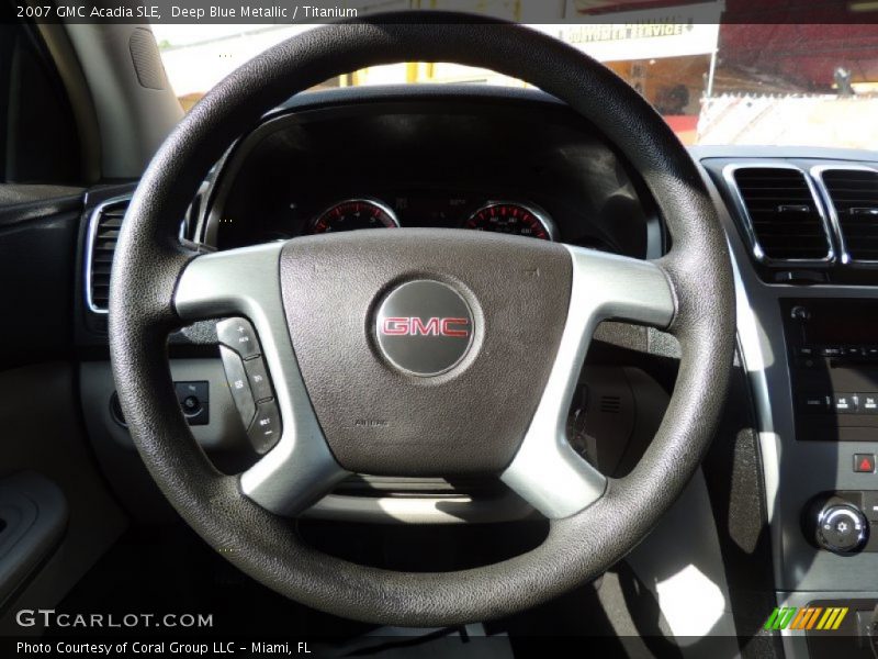 Deep Blue Metallic / Titanium 2007 GMC Acadia SLE