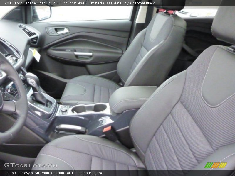 Frosted Glass Metallic / Charcoal Black 2013 Ford Escape Titanium 2.0L EcoBoost 4WD