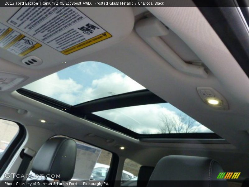 Frosted Glass Metallic / Charcoal Black 2013 Ford Escape Titanium 2.0L EcoBoost 4WD