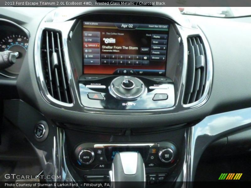 Frosted Glass Metallic / Charcoal Black 2013 Ford Escape Titanium 2.0L EcoBoost 4WD
