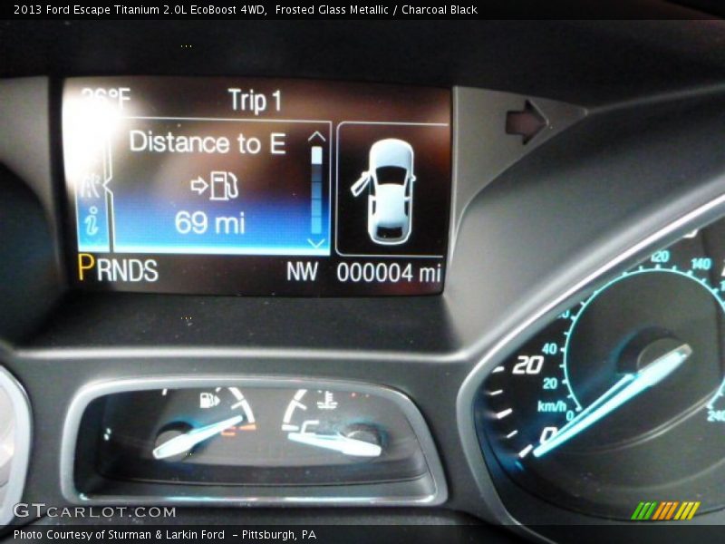 Frosted Glass Metallic / Charcoal Black 2013 Ford Escape Titanium 2.0L EcoBoost 4WD