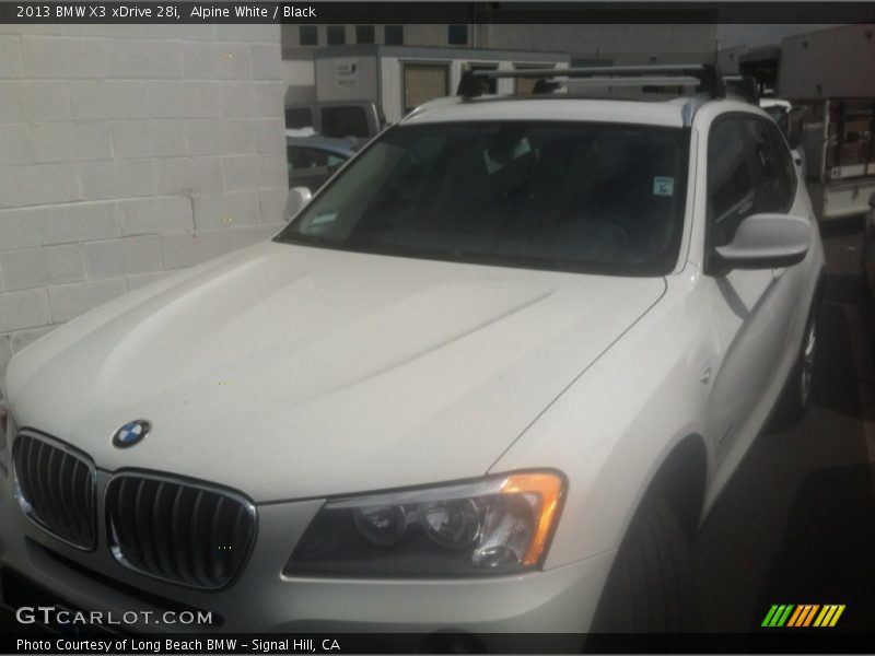 Alpine White / Black 2013 BMW X3 xDrive 28i