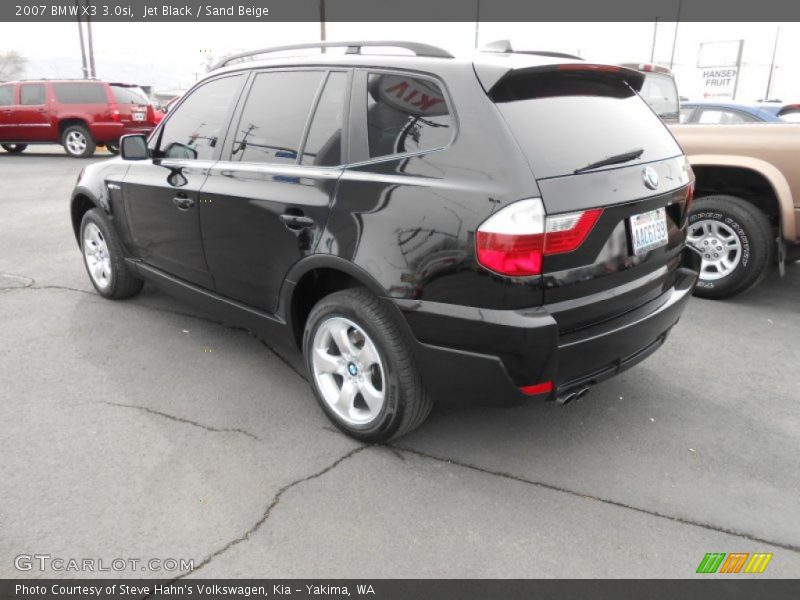 Jet Black / Sand Beige 2007 BMW X3 3.0si