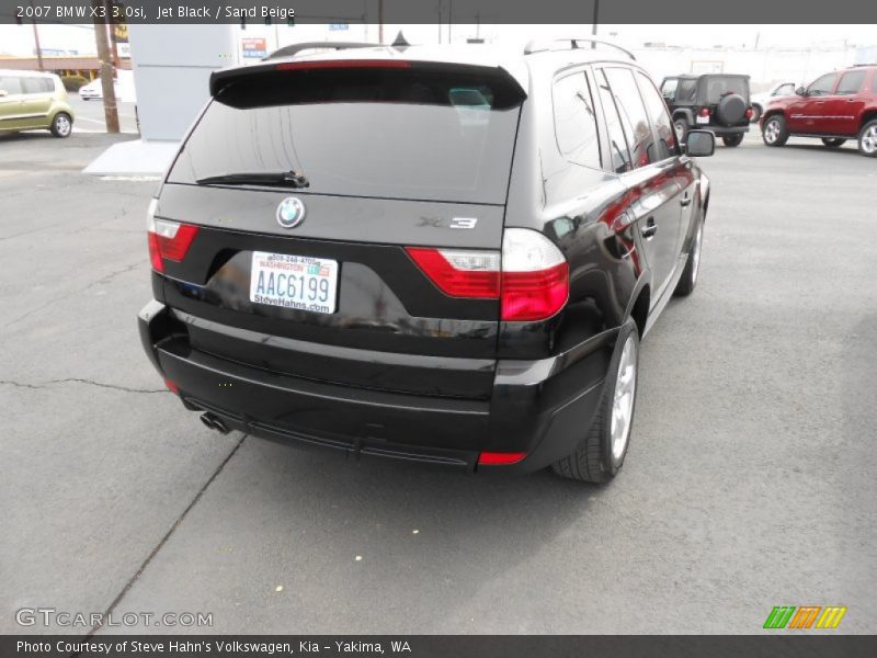 Jet Black / Sand Beige 2007 BMW X3 3.0si