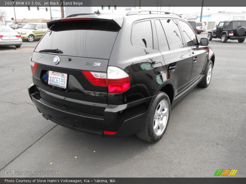 Jet Black / Sand Beige 2007 BMW X3 3.0si