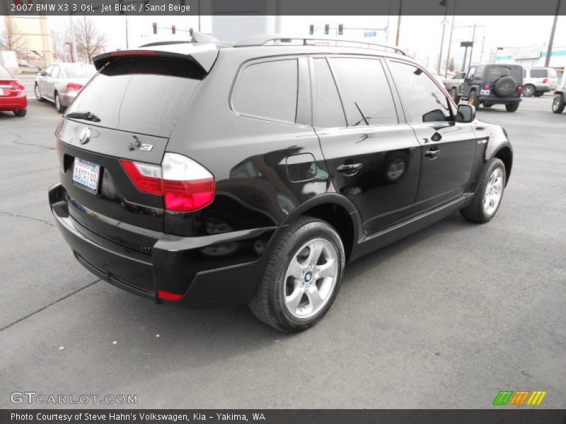 Jet Black / Sand Beige 2007 BMW X3 3.0si