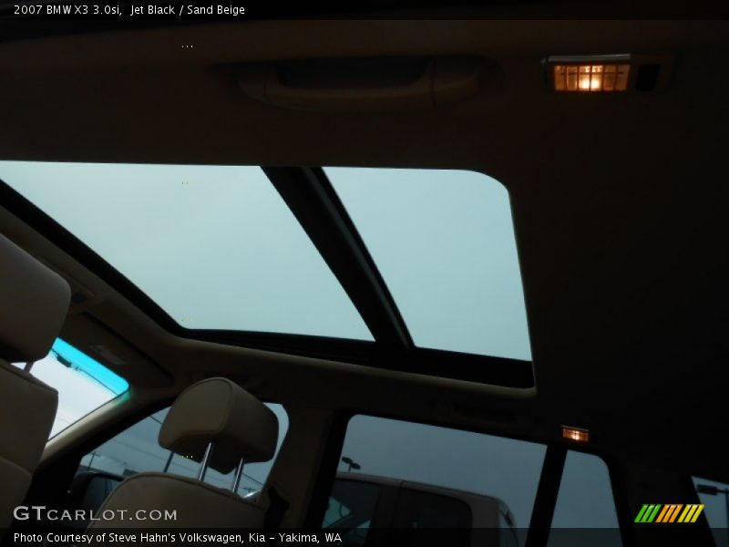 Jet Black / Sand Beige 2007 BMW X3 3.0si