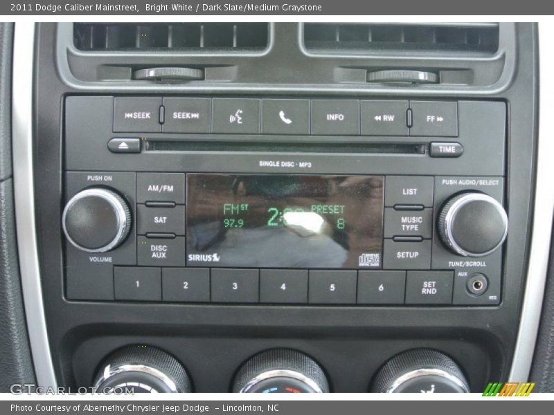 Bright White / Dark Slate/Medium Graystone 2011 Dodge Caliber Mainstreet