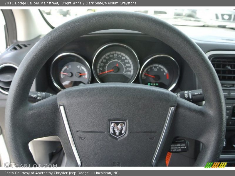 Bright White / Dark Slate/Medium Graystone 2011 Dodge Caliber Mainstreet