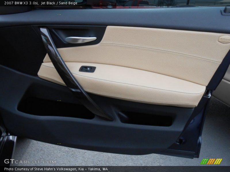Jet Black / Sand Beige 2007 BMW X3 3.0si