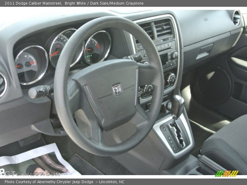 Bright White / Dark Slate/Medium Graystone 2011 Dodge Caliber Mainstreet