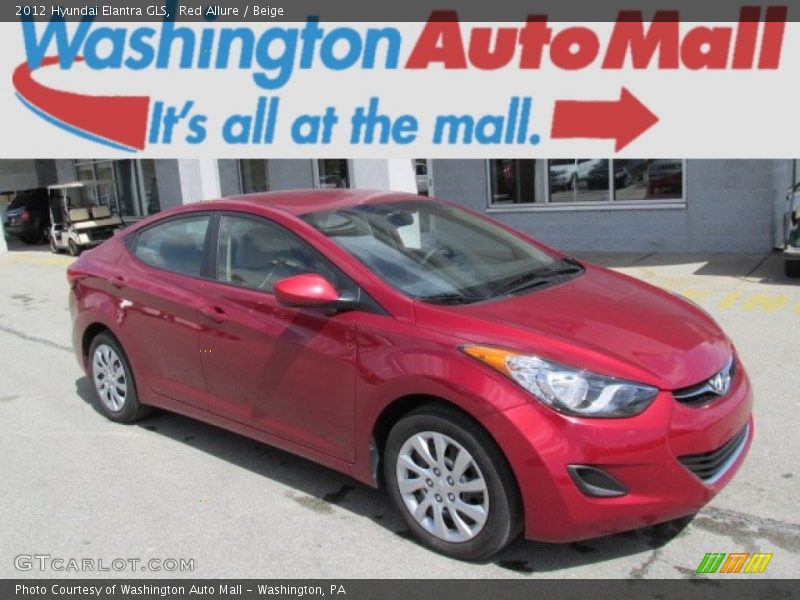 Red Allure / Beige 2012 Hyundai Elantra GLS