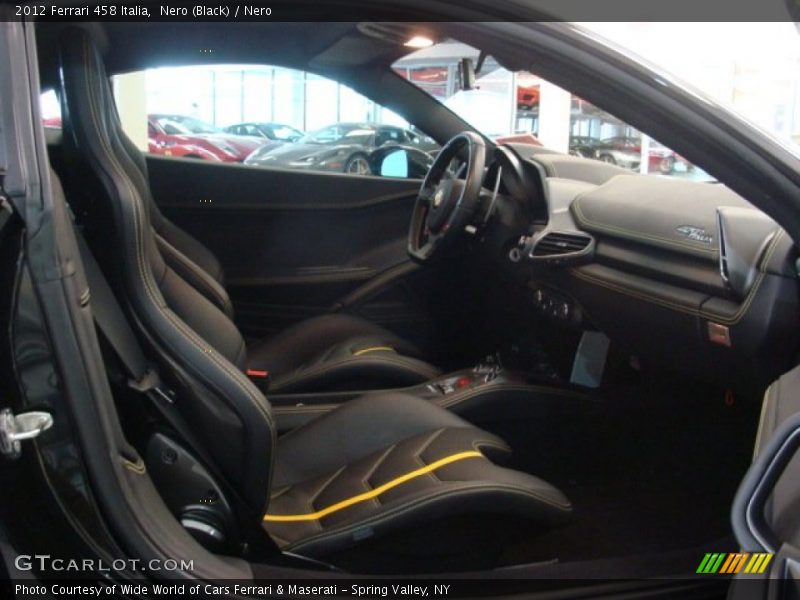 Front Seat of 2012 458 Italia