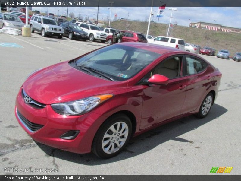 Red Allure / Beige 2012 Hyundai Elantra GLS