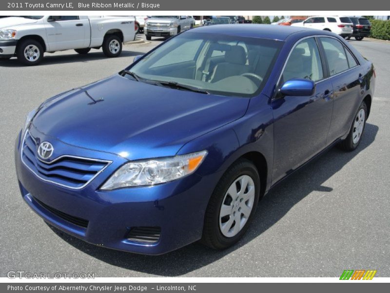 Blue Ribbon Metallic / Bisque 2011 Toyota Camry LE