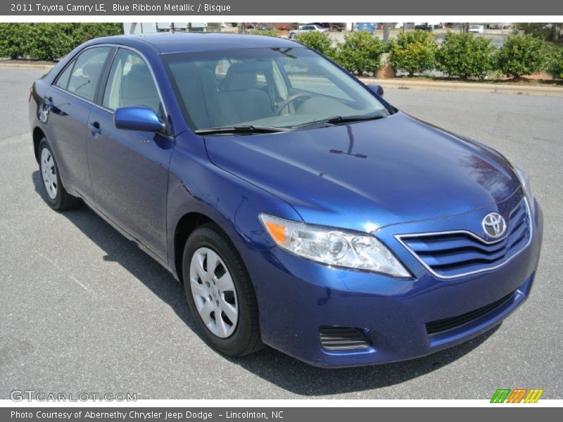 Blue Ribbon Metallic / Bisque 2011 Toyota Camry LE