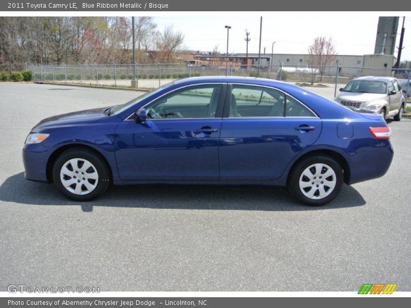 Blue Ribbon Metallic / Bisque 2011 Toyota Camry LE