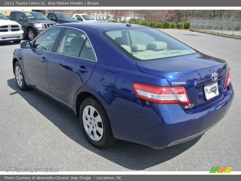 Blue Ribbon Metallic / Bisque 2011 Toyota Camry LE