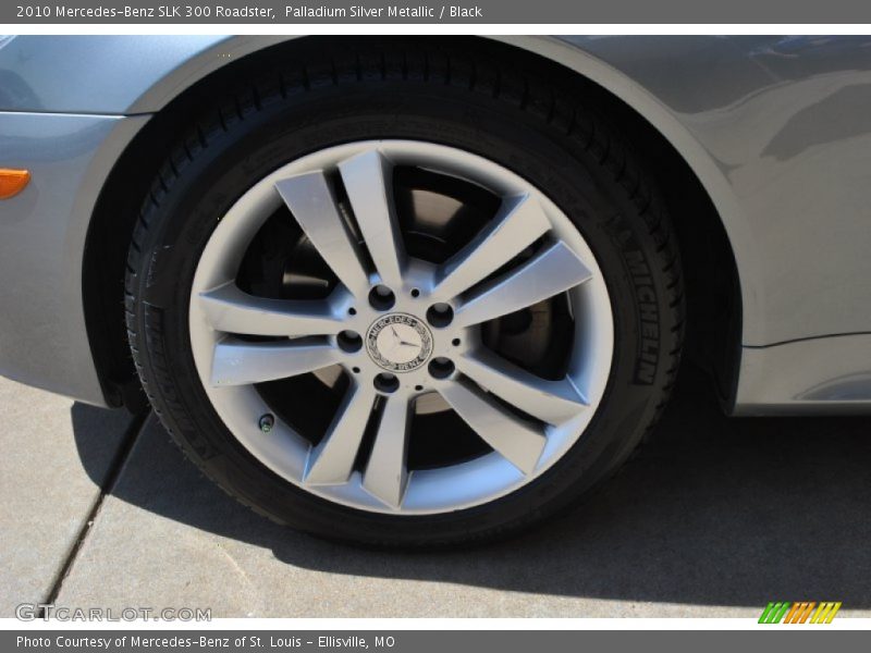 Palladium Silver Metallic / Black 2010 Mercedes-Benz SLK 300 Roadster