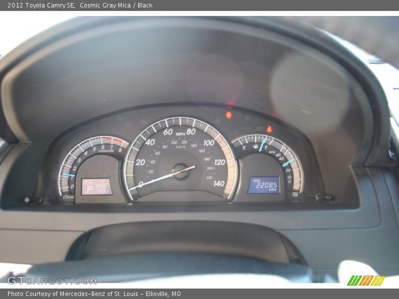 Cosmic Gray Mica / Black 2012 Toyota Camry SE