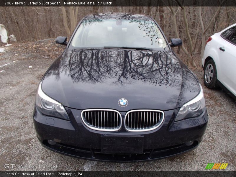 Monaco Blue Metallic / Black 2007 BMW 5 Series 525xi Sedan