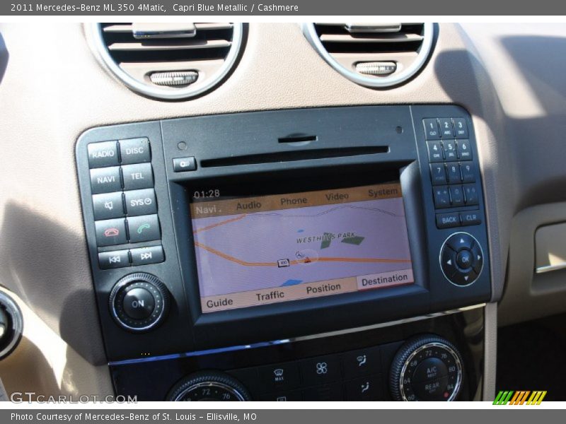 Capri Blue Metallic / Cashmere 2011 Mercedes-Benz ML 350 4Matic