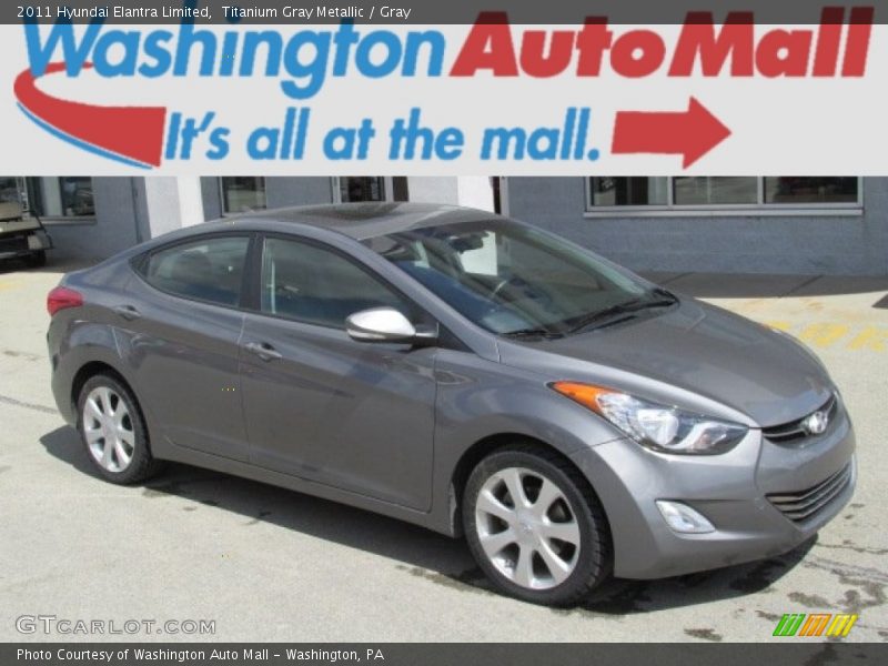 Titanium Gray Metallic / Gray 2011 Hyundai Elantra Limited