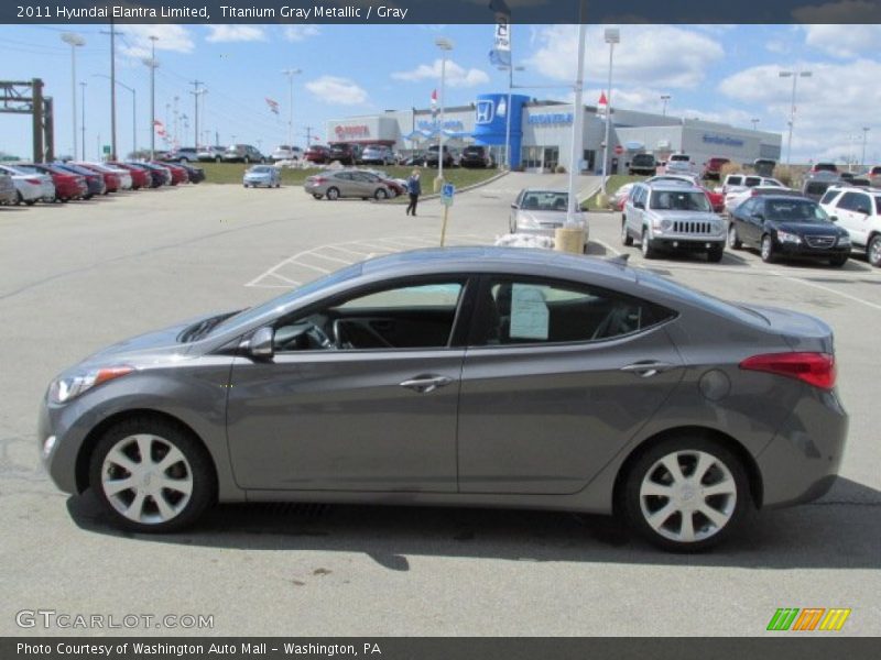 Titanium Gray Metallic / Gray 2011 Hyundai Elantra Limited