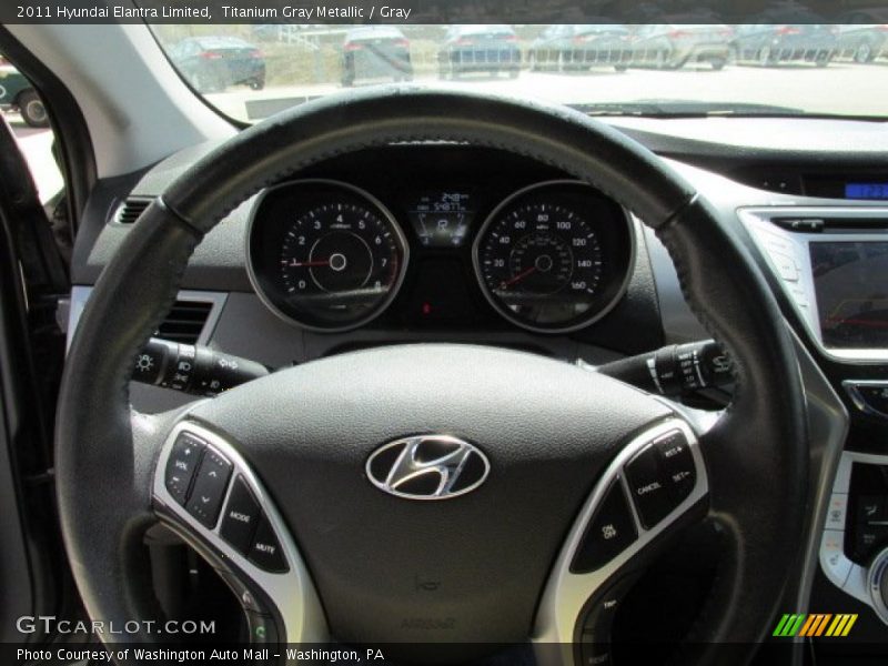 Titanium Gray Metallic / Gray 2011 Hyundai Elantra Limited