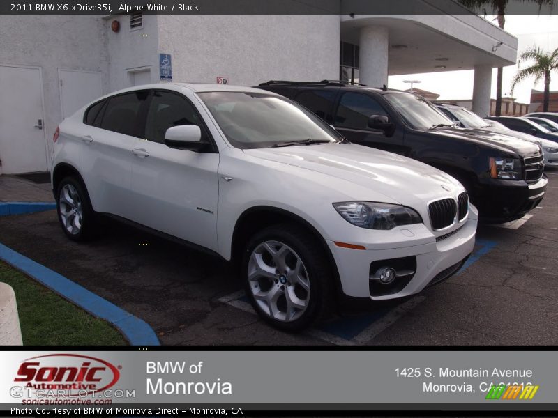 Alpine White / Black 2011 BMW X6 xDrive35i