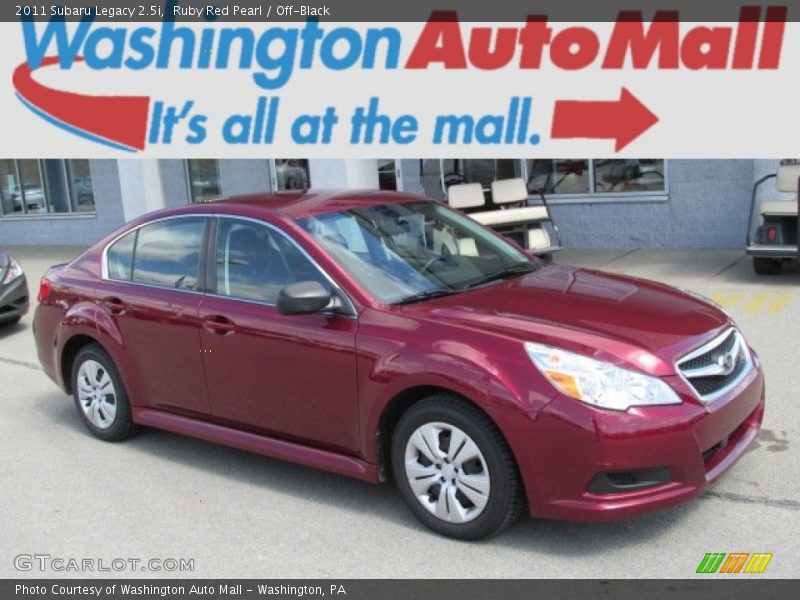 Ruby Red Pearl / Off-Black 2011 Subaru Legacy 2.5i