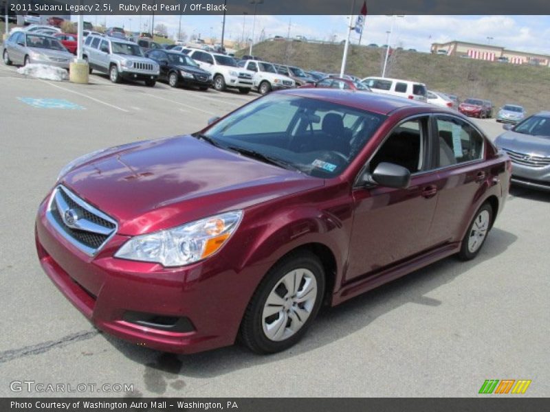 Ruby Red Pearl / Off-Black 2011 Subaru Legacy 2.5i