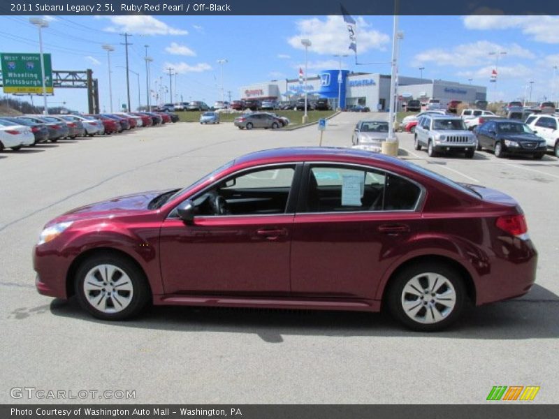 Ruby Red Pearl / Off-Black 2011 Subaru Legacy 2.5i