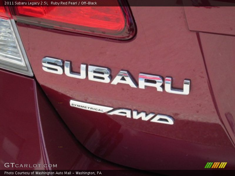 Ruby Red Pearl / Off-Black 2011 Subaru Legacy 2.5i