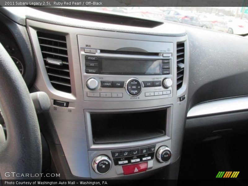 Ruby Red Pearl / Off-Black 2011 Subaru Legacy 2.5i