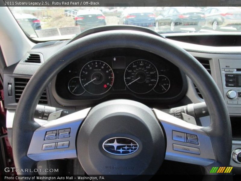 Ruby Red Pearl / Off-Black 2011 Subaru Legacy 2.5i