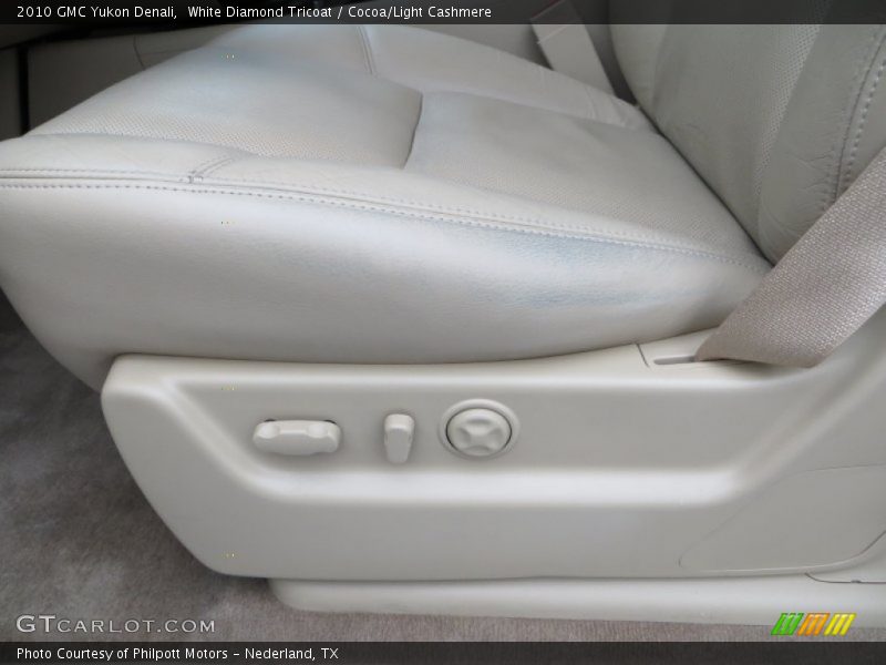 White Diamond Tricoat / Cocoa/Light Cashmere 2010 GMC Yukon Denali