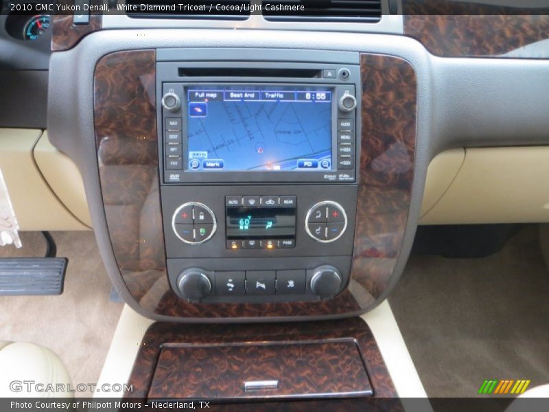 White Diamond Tricoat / Cocoa/Light Cashmere 2010 GMC Yukon Denali