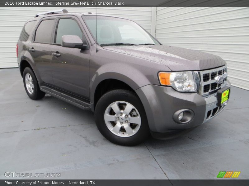 Sterling Grey Metallic / Charcoal Black 2010 Ford Escape Limited