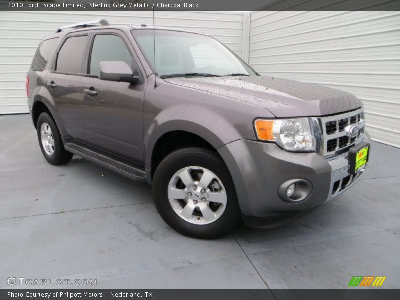 Sterling Grey Metallic / Charcoal Black 2010 Ford Escape Limited