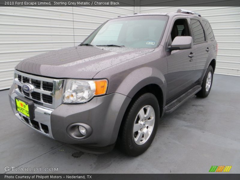 Sterling Grey Metallic / Charcoal Black 2010 Ford Escape Limited