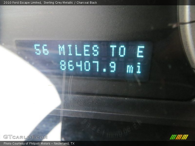 Sterling Grey Metallic / Charcoal Black 2010 Ford Escape Limited