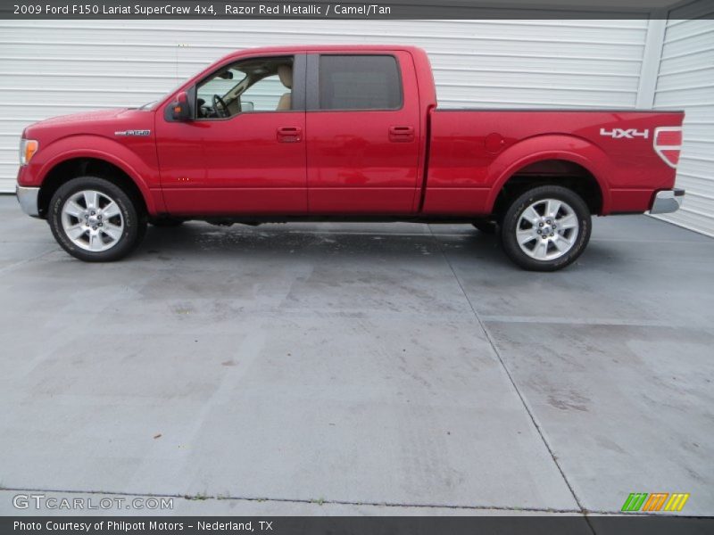 Razor Red Metallic / Camel/Tan 2009 Ford F150 Lariat SuperCrew 4x4