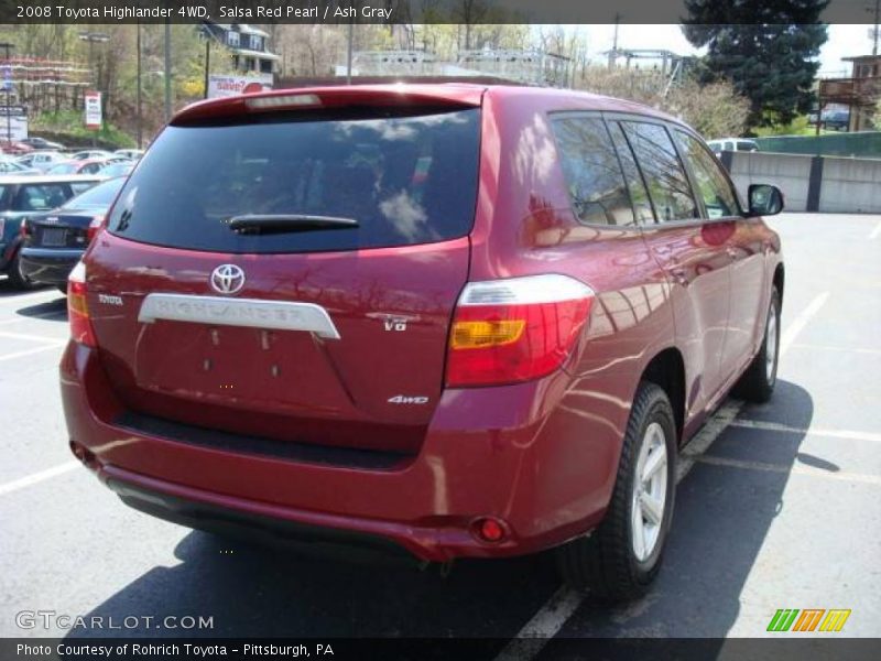 Salsa Red Pearl / Ash Gray 2008 Toyota Highlander 4WD