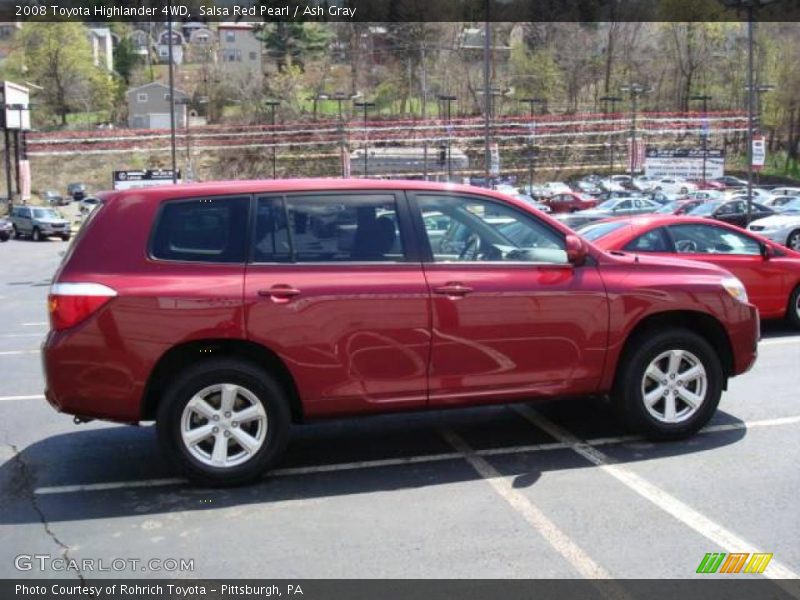 Salsa Red Pearl / Ash Gray 2008 Toyota Highlander 4WD