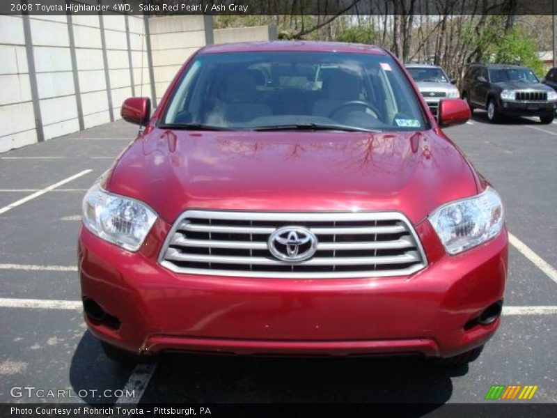 Salsa Red Pearl / Ash Gray 2008 Toyota Highlander 4WD