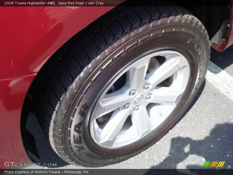 Salsa Red Pearl / Ash Gray 2008 Toyota Highlander 4WD